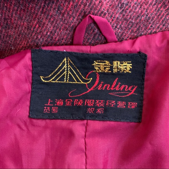 Vintage Style Burgundy Red/Pink/Purple Belted Coat - Picture 9 of 16